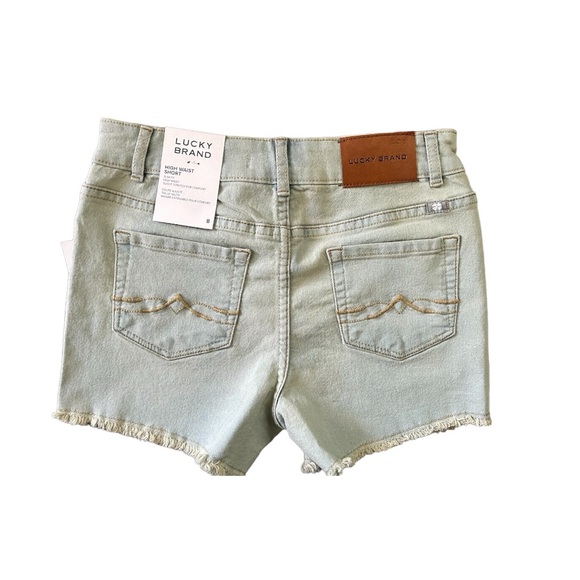 LUCKY BRAND Girls Bella Wash High Waist Shorts. slim Fit. - Picture 2 of 4